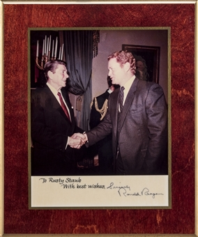 Ronald Reagan Signed Photo Given To Rusty Staub (Staub LOA & JSA)